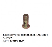 Болт(штуцер) топливный ЯМЗ М14*1,5*30